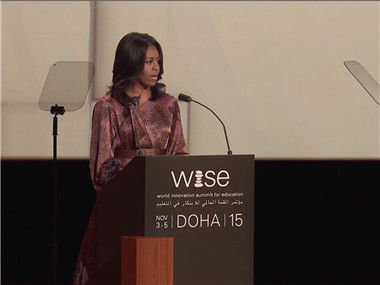 米歇尔·奥巴马2015年WISE颁奖大会演讲——女孩受教育的重要性